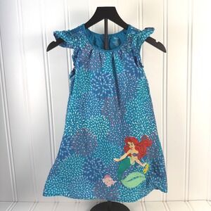 Disney Store The‎ Little Mermaid Ariel Dress Girls Size 7/8 Teal Sparkle Mermaid